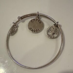 Silver Charm Bangle Bracelet